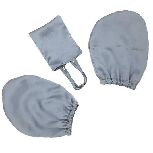 Silk Mittens – Scrunching Gloves 22 Momme Mulberry Silk in Charmeuse - Hair Love India