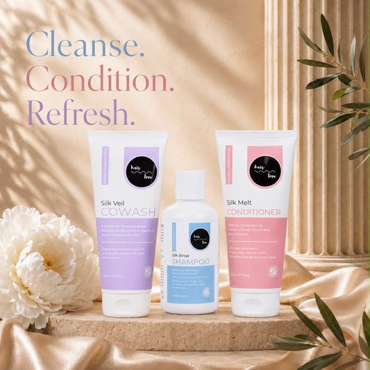 Best hair care kit for curly hair in India with shampoo, conditioner and co-wash for dry, frizzy and damaged hair.