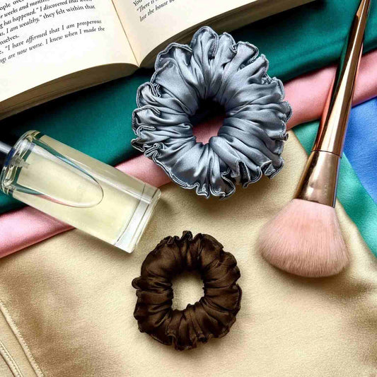 Curly Pineapple Satin Scrunchie Hair Love India