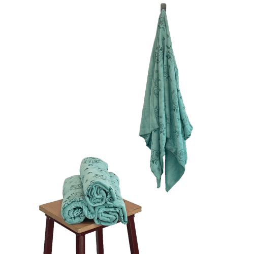 Microfiber Towel Bath Towel 55″ by 28″ One Side Printed One Side Solid Color (Microfibre) - Hair Love India