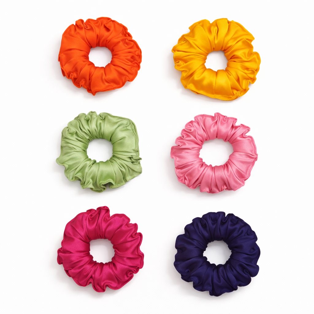 Satin Scrunchies - Pack of 6 