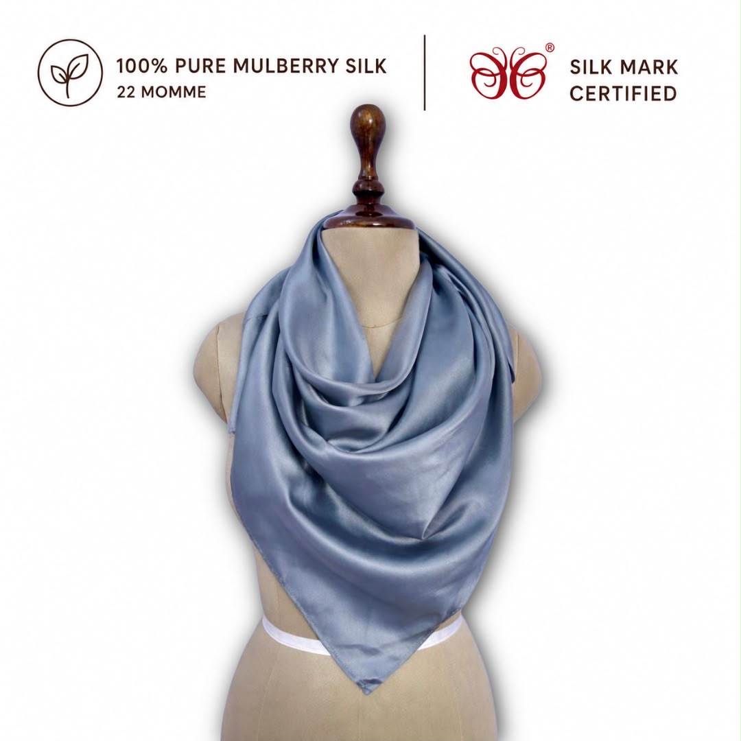 Mulberry Silk Scarf  | 22 Momme | Charmeuse Weave | Silk Mark Certified