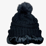 Pom Pom Beanies Lined With Satin - Winter Caps - Hair Love India