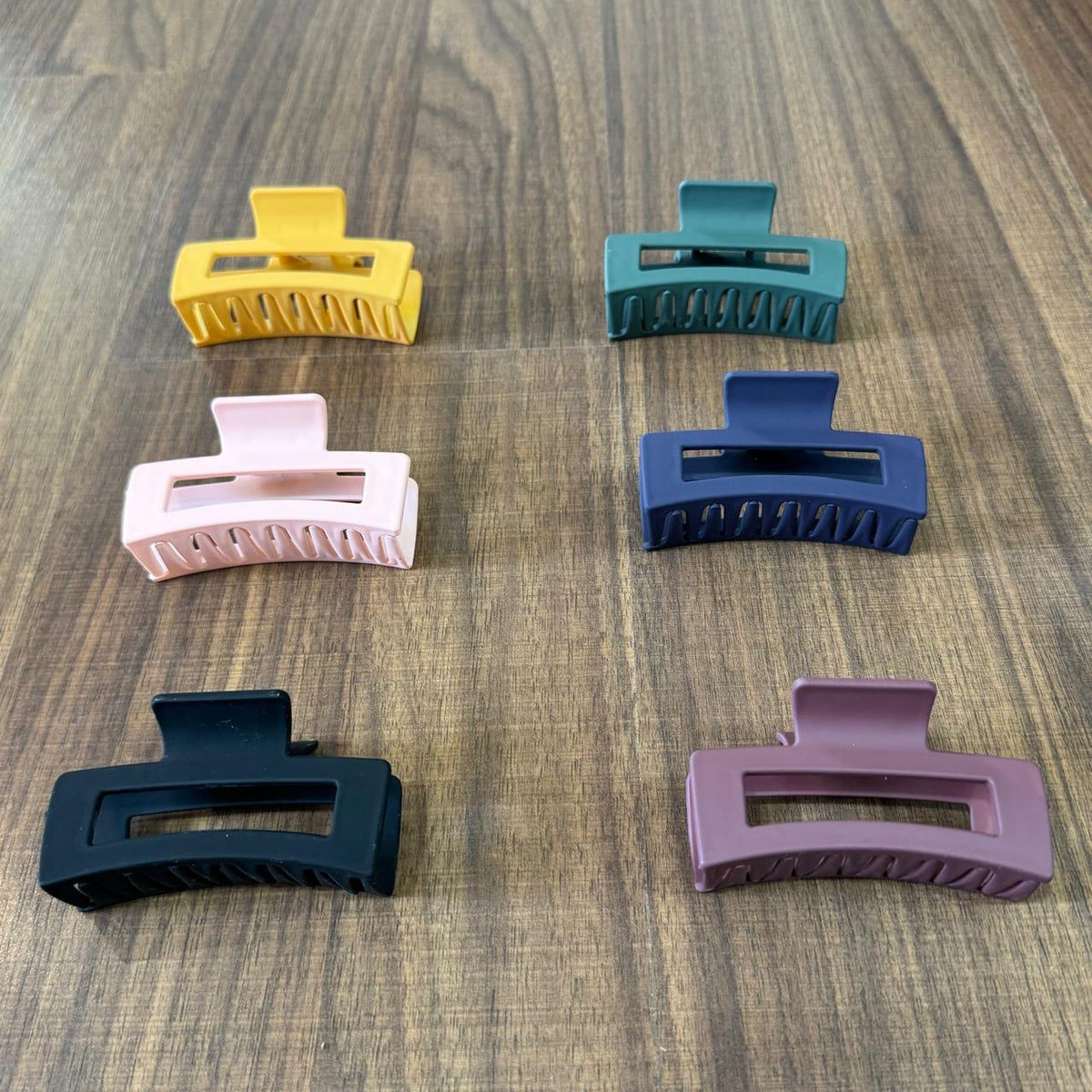 Matte Rectangle Claw Clips