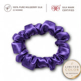 Mulberry Silk Scrunchies | 22 Momme | Charmeuse Weave | Silk Mark Certified