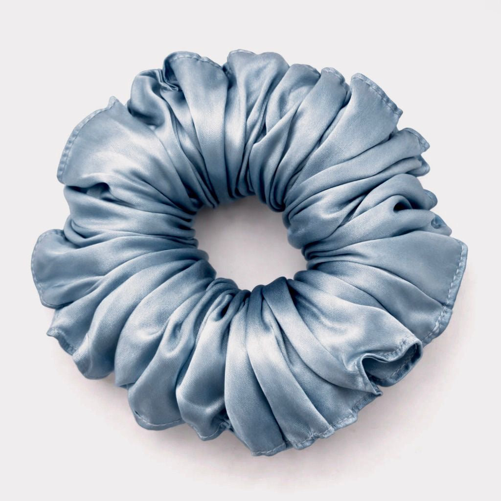 Curly Pineapple Scrunchie Mulberry Silk  | 22 Momme | Charmeuse Weave | Silk Mark Certified - Hair Love India