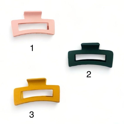 Matte Rectangle Claw Clips