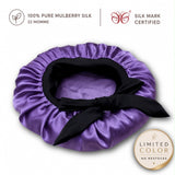 Mulberry Silk Bonnet  | 22 Momme | Charmeuse Weave | Silk Mark Certified