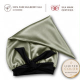 Mulberry Silk Bonnet  | 22 Momme | Charmeuse Weave | Silk Mark Certified
