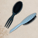 Side Ridge Curly Hair Brush with Built-In Sectioning Tail- Curl Comb