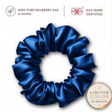 Mulberry Silk Scrunchies | 22 Momme | Charmeuse Weave | Silk Mark Certified