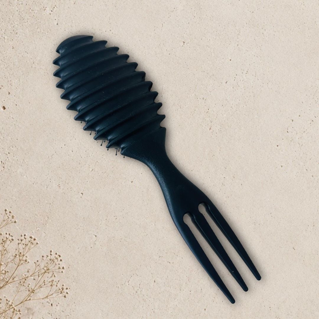 Side Ridge Curly Hair Brush with Built-In Sectioning Tail- Curl Comb