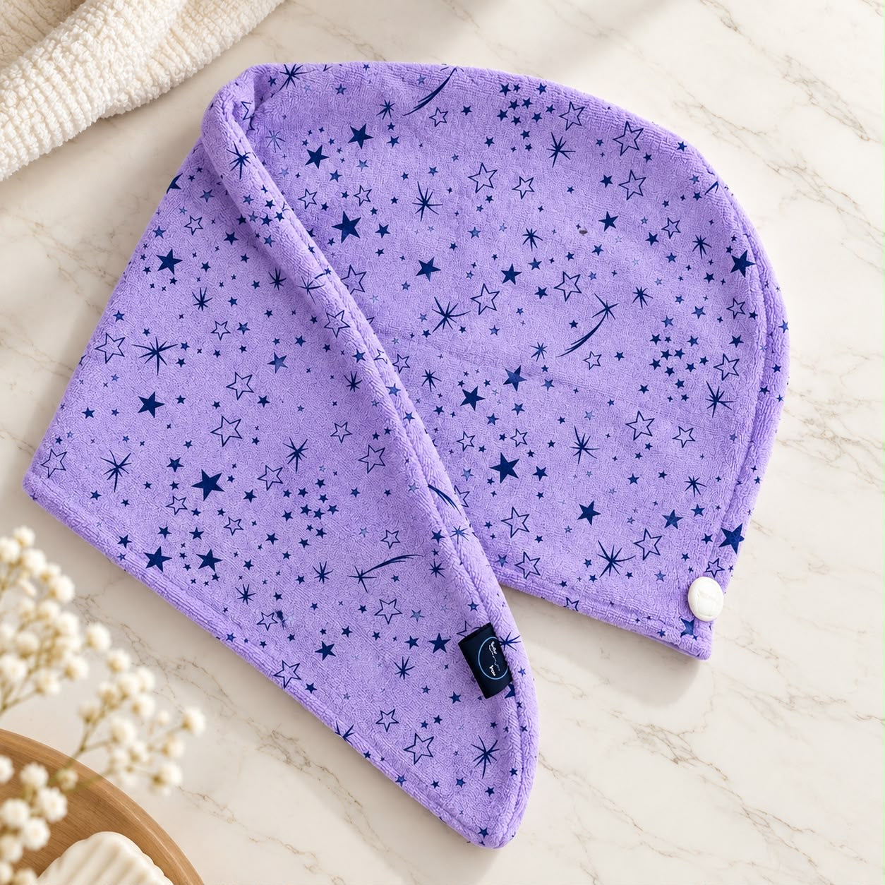 390 GSM Microfiber Hair Turban for Curly & Wavy Hair - Hair Wrap