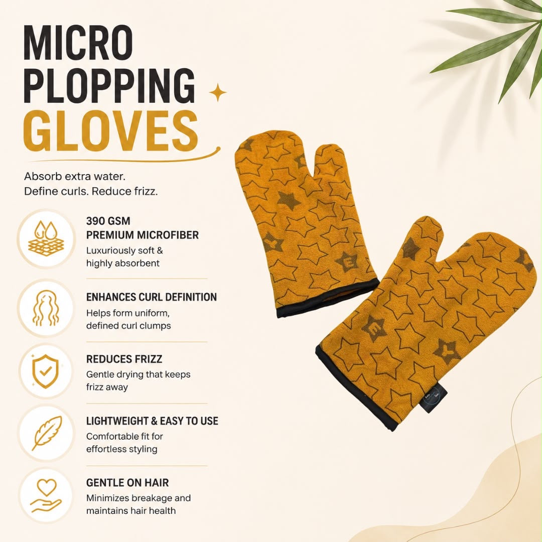 Microfiber Gloves- Scrunching and Micro-plopping Mittens (Microfibre) - Hair Love India