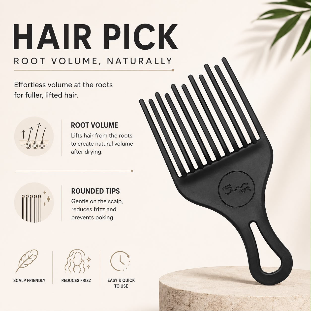 Hair Pick-Afro Hair Comb Pick - Hair Love India