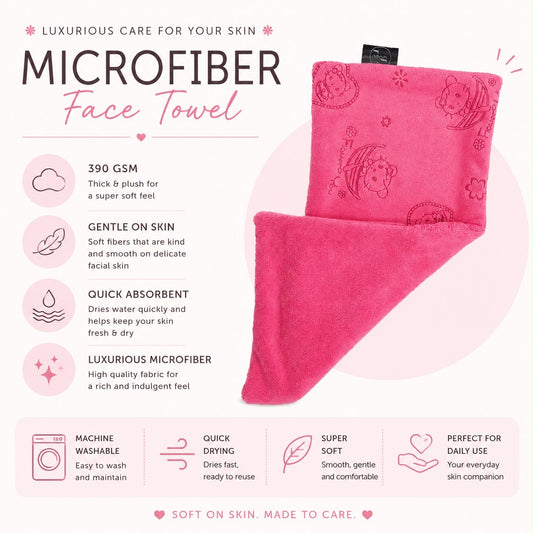 Microwipe Microfiber Face Towel- Superior Quality Printed (Microfibre)