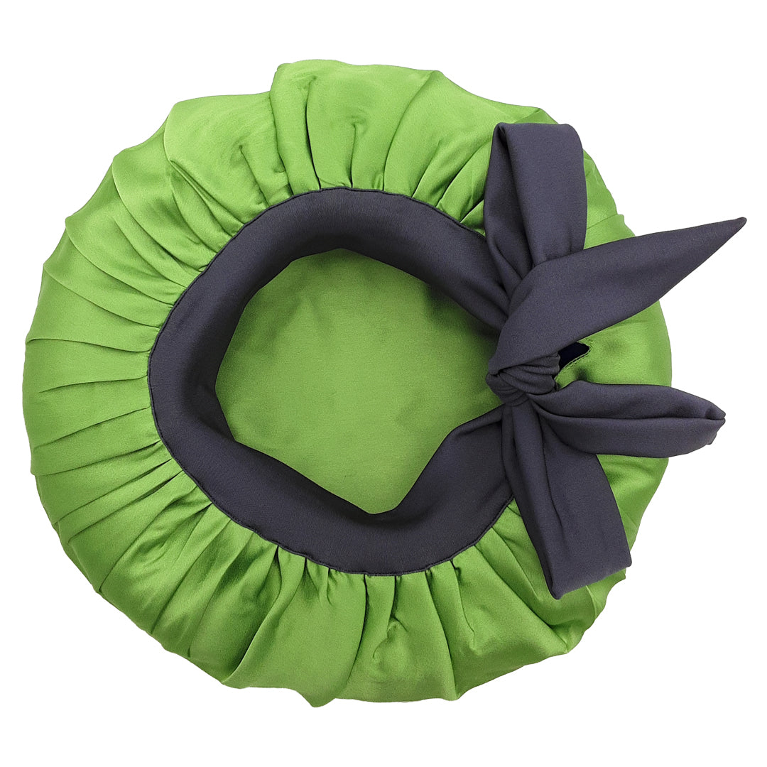 Green Satin Bonnet