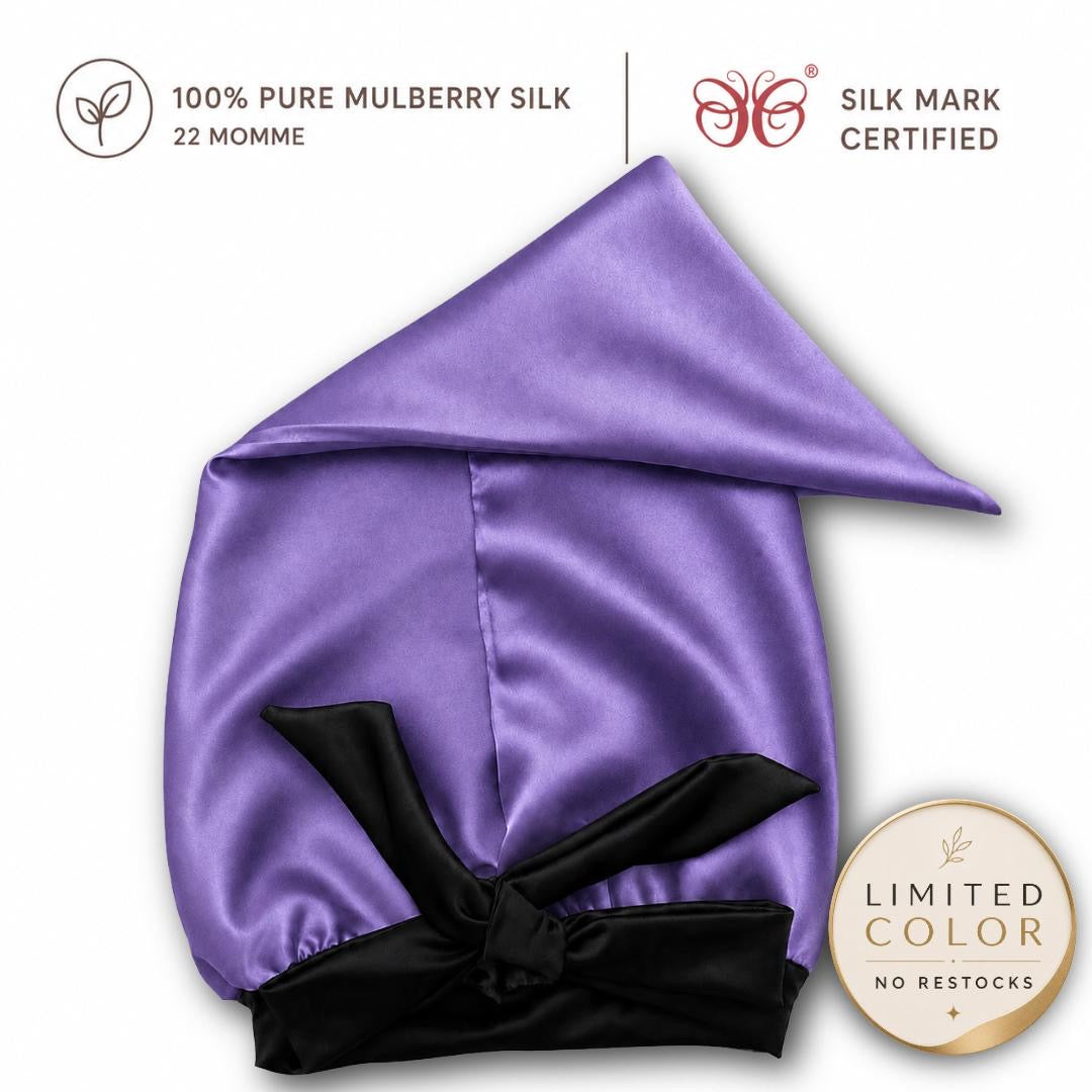 Mulberry Silk Bonnet  | 22 Momme | Charmeuse Weave | Silk Mark Certified