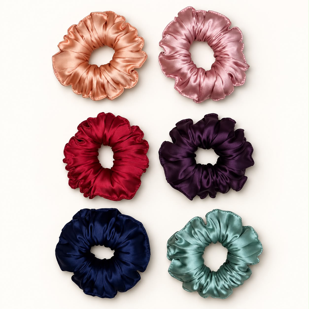 Satin Scrunchies Sets (Pack of 6)