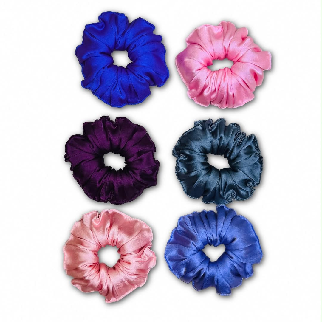 Satin Scrunchies Sets (Pack of 6)