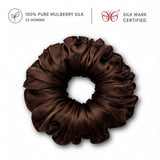 Curly Pineapple Scrunchie Mulberry Silk  | 22 Momme | Charmeuse Weave | Silk Mark Certified