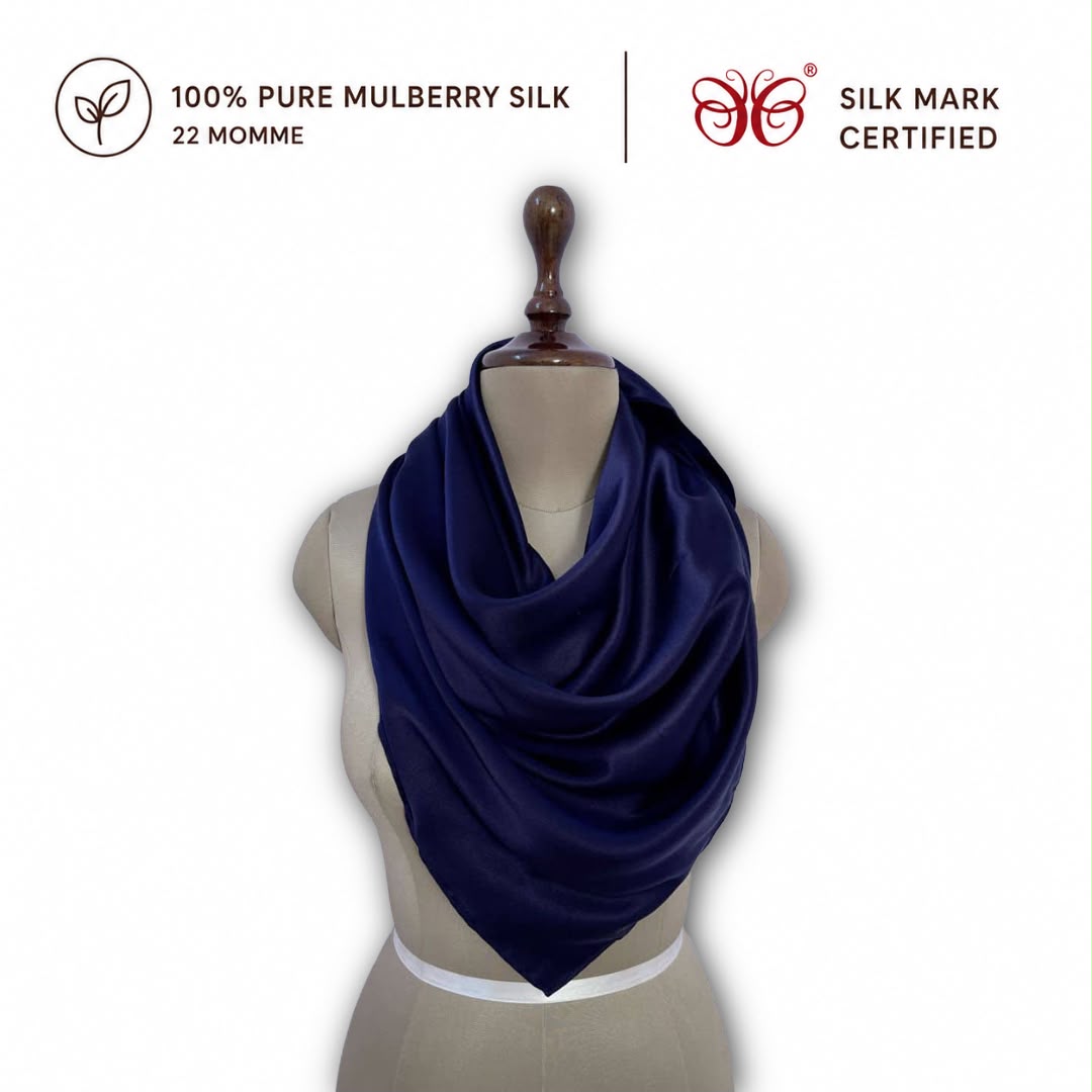 Mulberry Silk Scarf  | 22 Momme | Charmeuse Weave | Silk Mark Certified