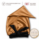 Mulberry Silk Bonnet  | 22 Momme | Charmeuse Weave | Silk Mark Certified