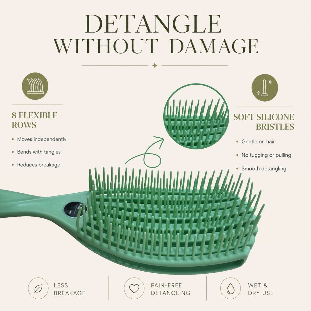 Detangling & Styling Brush- Octopus brush - Updated Lighter Version - Hair Love India