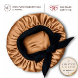 Mulberry Silk Bonnet  | 22 Momme | Charmeuse Weave | Silk Mark Certified