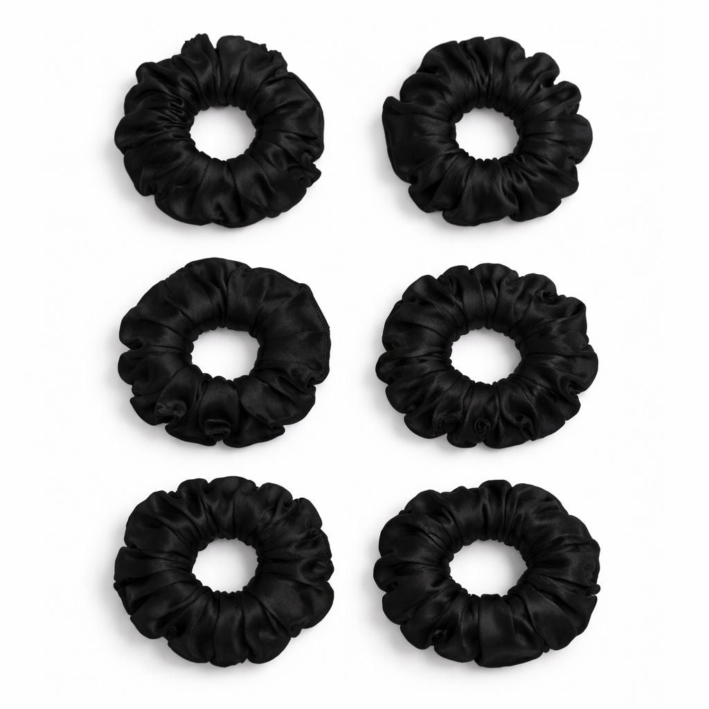 Black Thick Ponytail Scrunchies