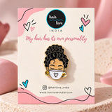 Curly Metal Enamel Lapel Pins