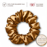 Mulberry Silk Scrunchies | 22 Momme | Charmeuse Weave | Silk Mark Certified