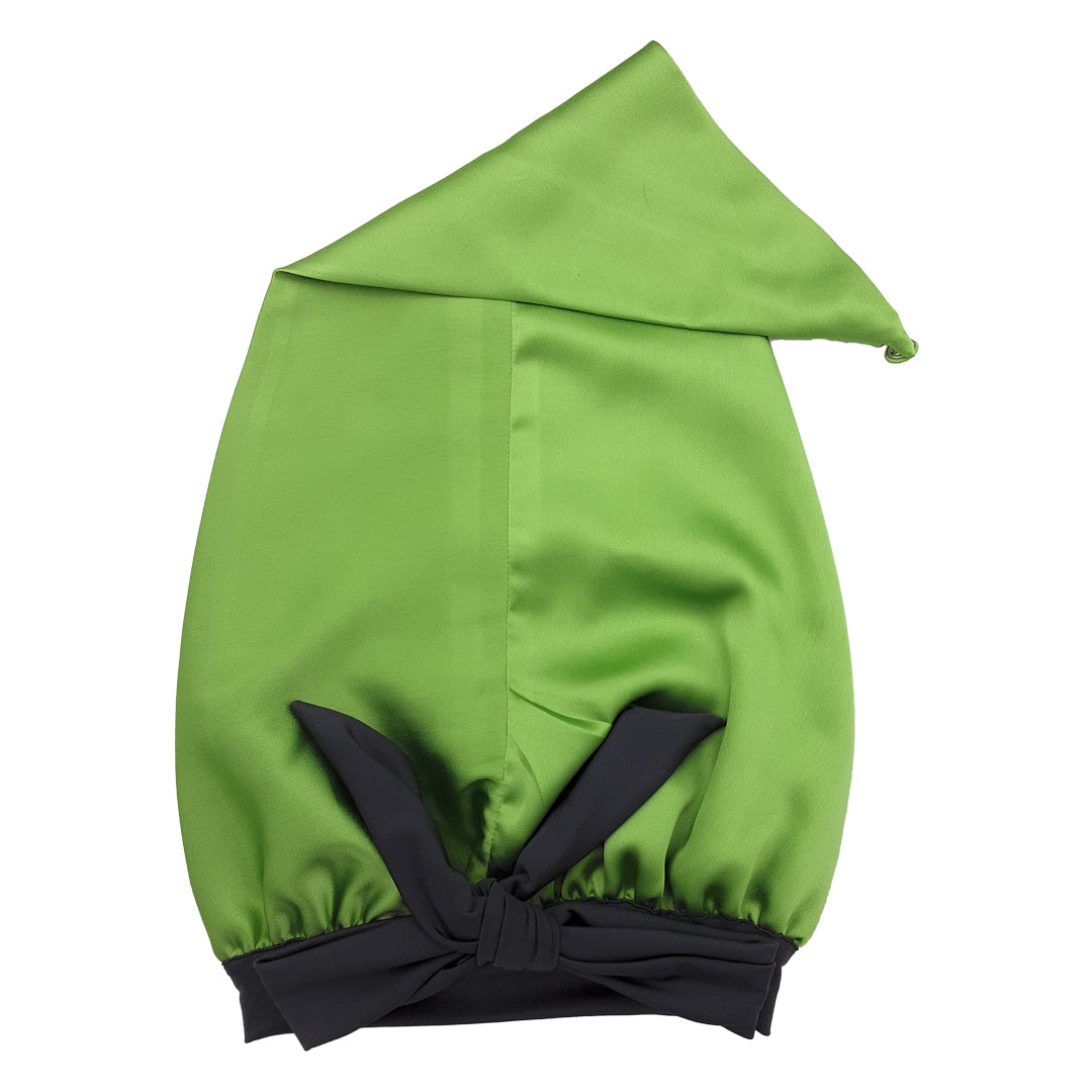 Green Satin Bonnet