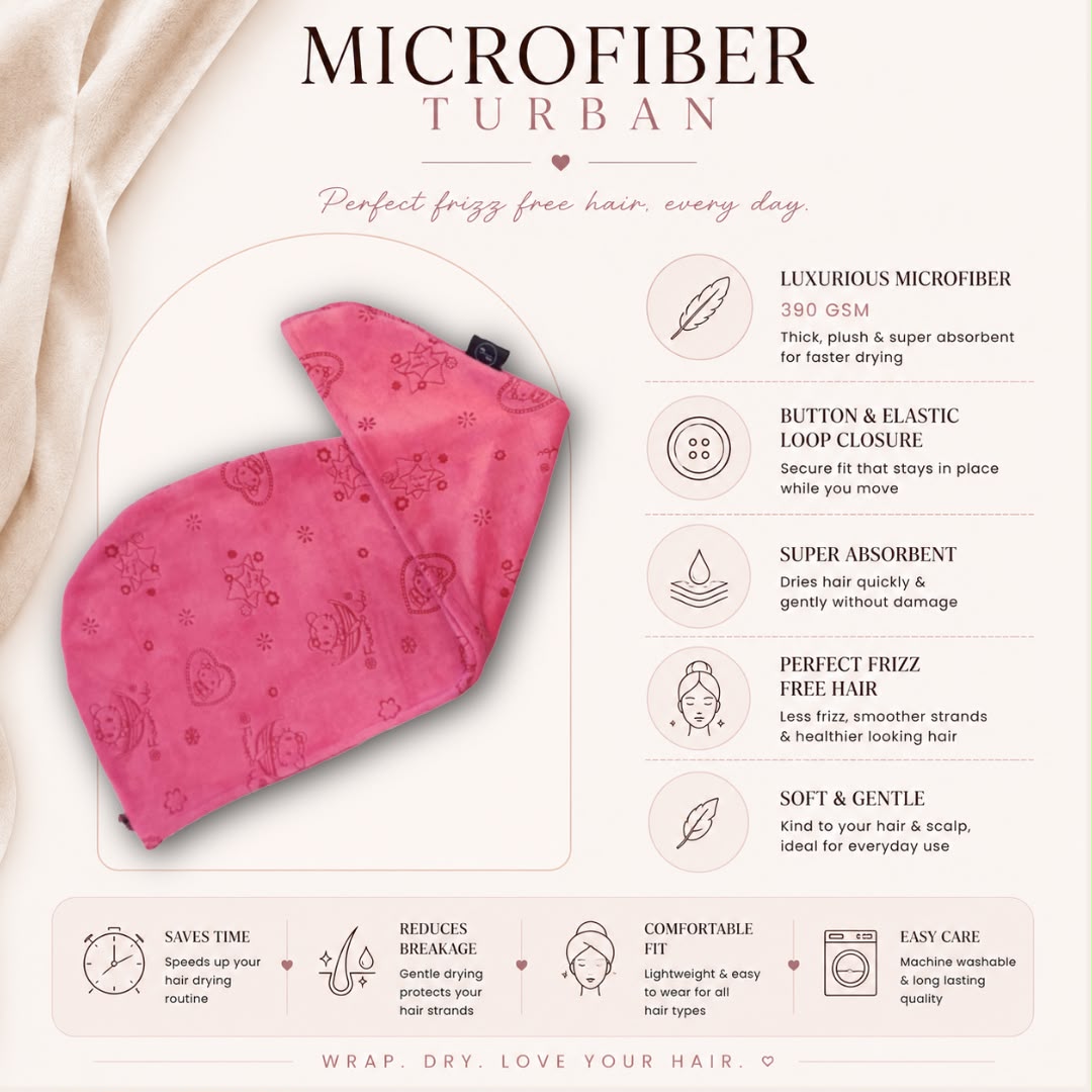 MicroFiber Turban – Superior Quality Printed (MicroFibre) - Hair wrap