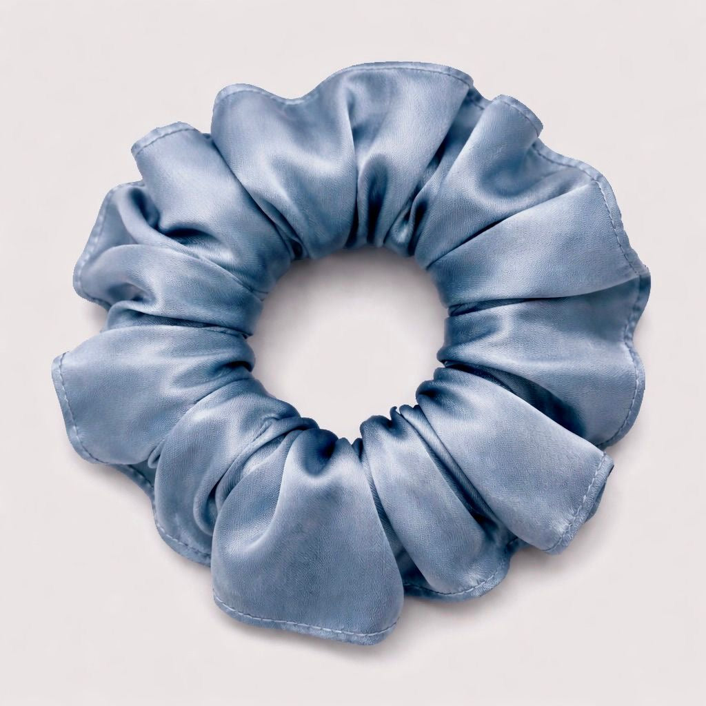 Mulberry Silk Scrunchies | 22 Momme | Charmeuse Weave | Silk Mark Certified - Hair Love India