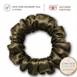 Mulberry Silk Scrunchies | 22 Momme | Charmeuse Weave | Silk Mark Certified