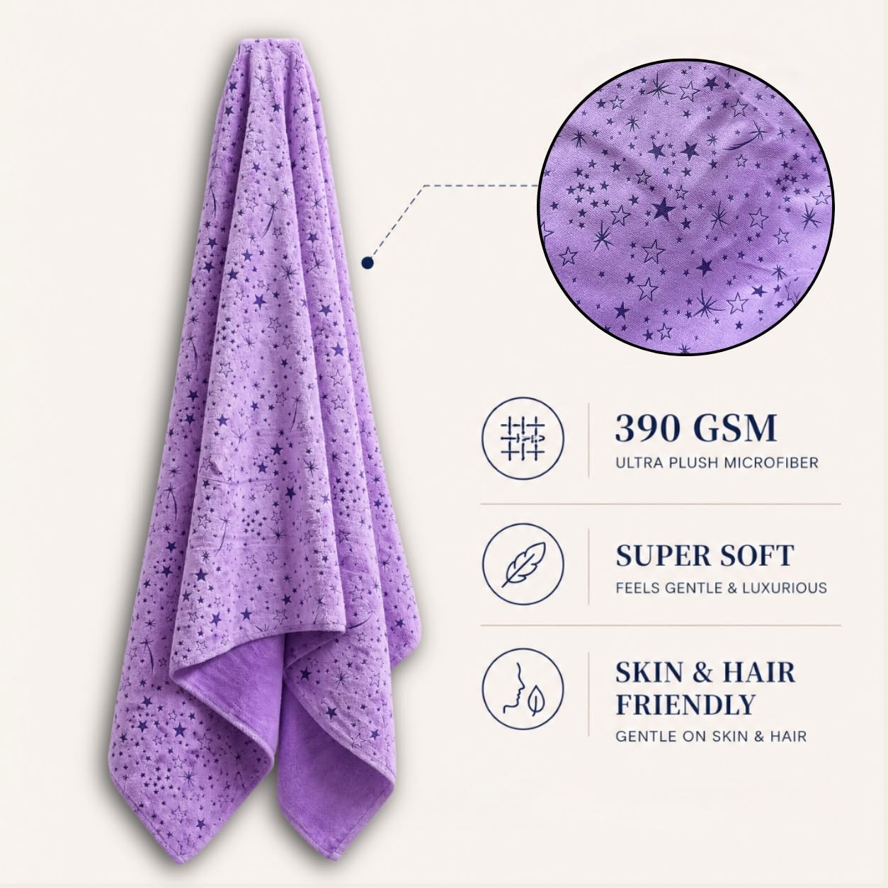 Microfiber Towel Bath Towel 55″ by 28″ One Side Printed One Side Solid Color (Microfibre)