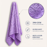 Microfiber Towel Bath Towel 55″ by 28″ One Side Printed One Side Solid Color (Microfibre)