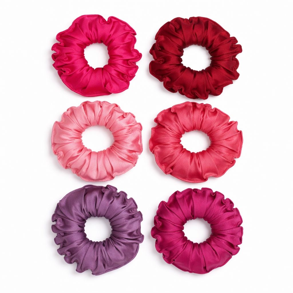 Satin Scrunchies Sets (Pack of 6)