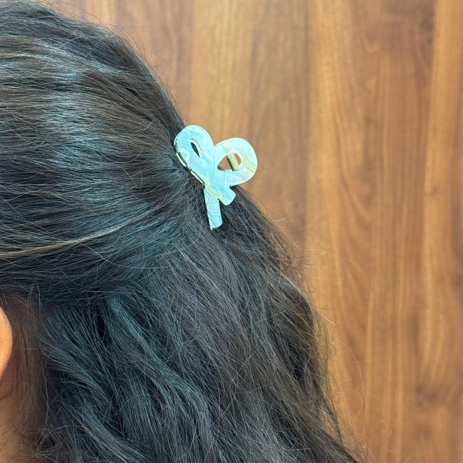 Glossy Bow Claw Clips