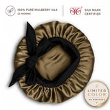 Mulberry Silk Bonnet  | 22 Momme | Charmeuse Weave | Silk Mark Certified