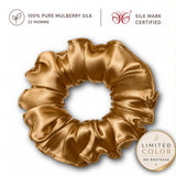 Mulberry Silk Scrunchies | 22 Momme | Charmeuse Weave | Silk Mark Certified