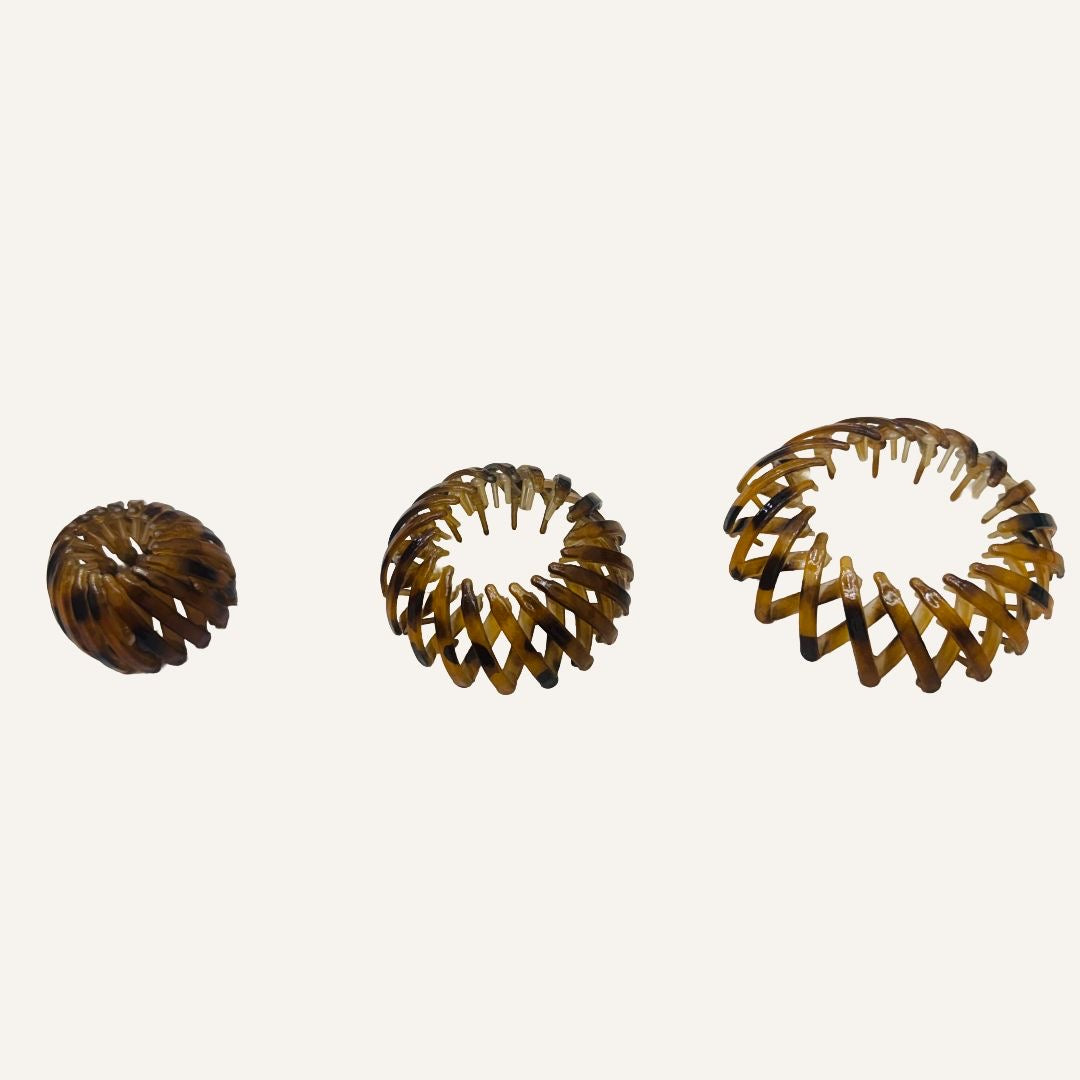 Expandable Round Clip – Nest Clip for Buns and Updos - Hair Love India