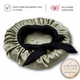 Mulberry Silk Bonnet  | 22 Momme | Charmeuse Weave | Silk Mark Certified