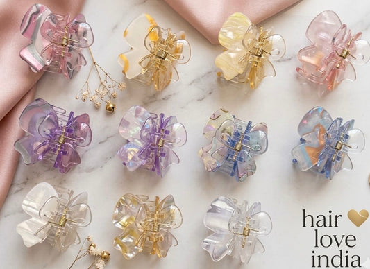 Glass Bow Claw Clips - Hair Love India
