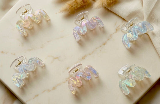 Glossy Zig Zag Claw Clips - Hair Love India