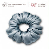 Curly Pineapple Scrunchie Mulberry Silk  | 22 Momme | Charmeuse Weave | Silk Mark Certified