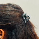 Doodle Glossy Acrylic Bow Clip