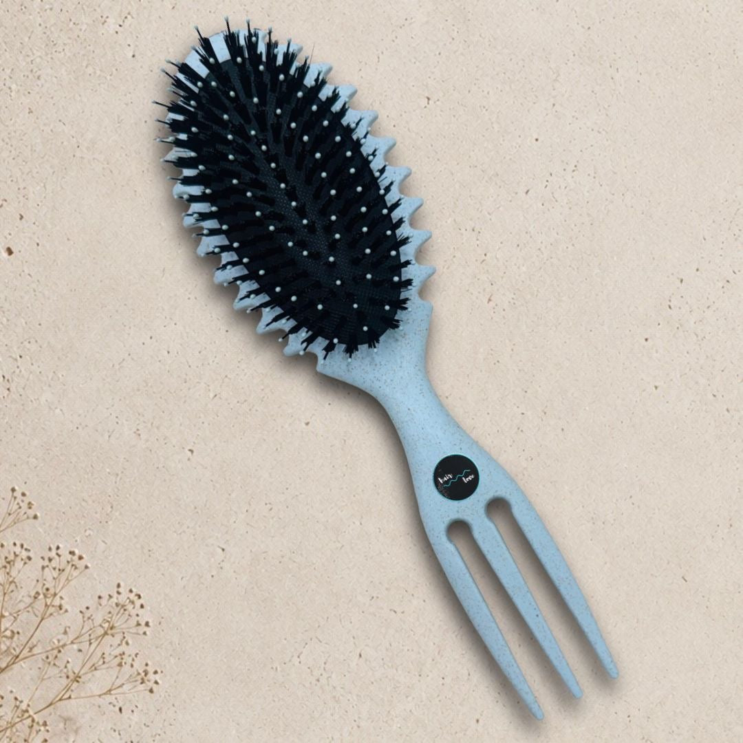 Side Ridge Curly Hair Brush with Built-In Sectioning Tail- Curl Comb