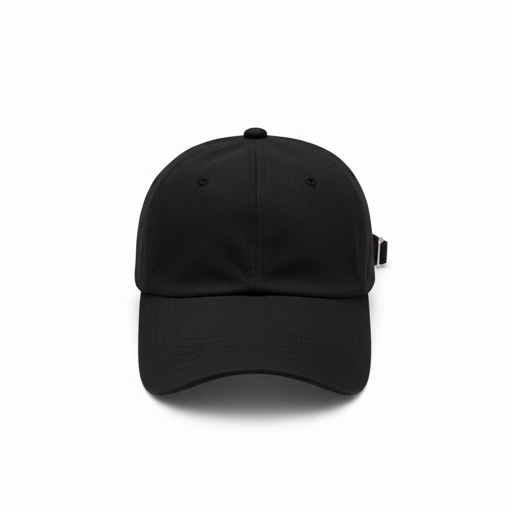 Satin Lined Black Baseball Cap